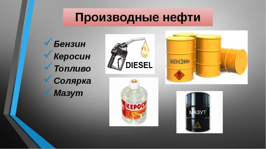 Топливо - производное нефти
